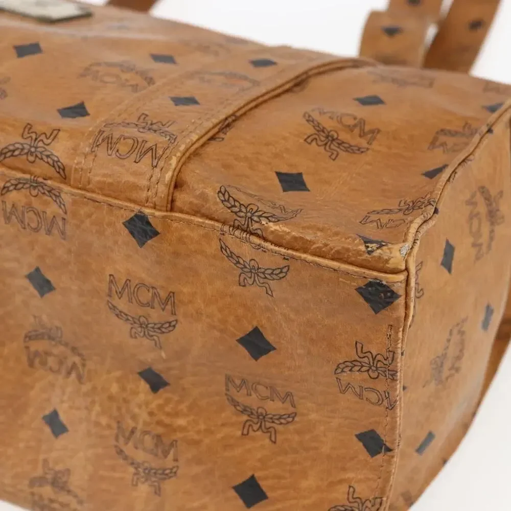 MCM Logogram Visetos Tote Bag Brown
